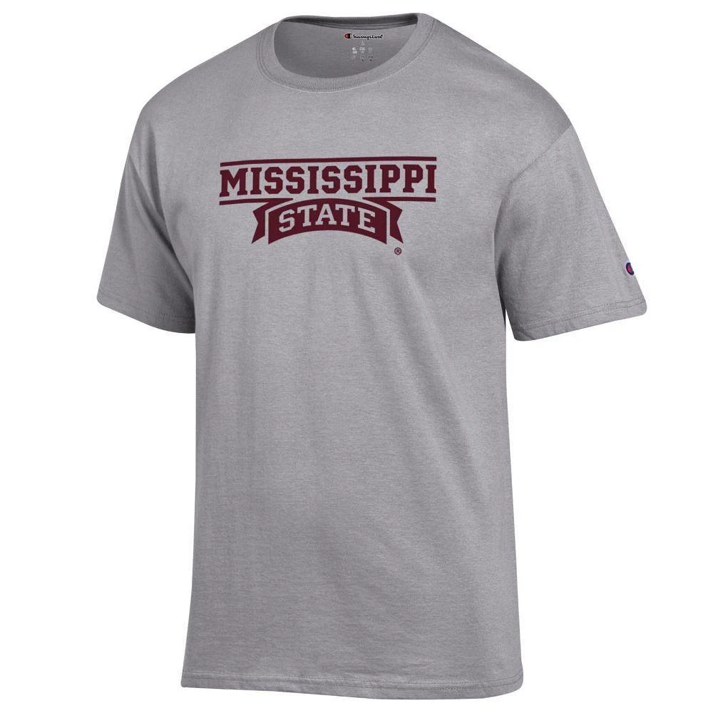 Mississippi State Champion Wordmark Banner Stack Tee
