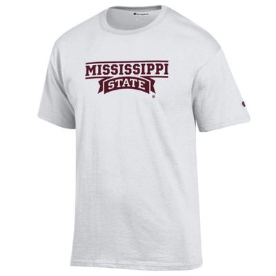 Mississippi State Champion Wordmark Banner Stack Tee