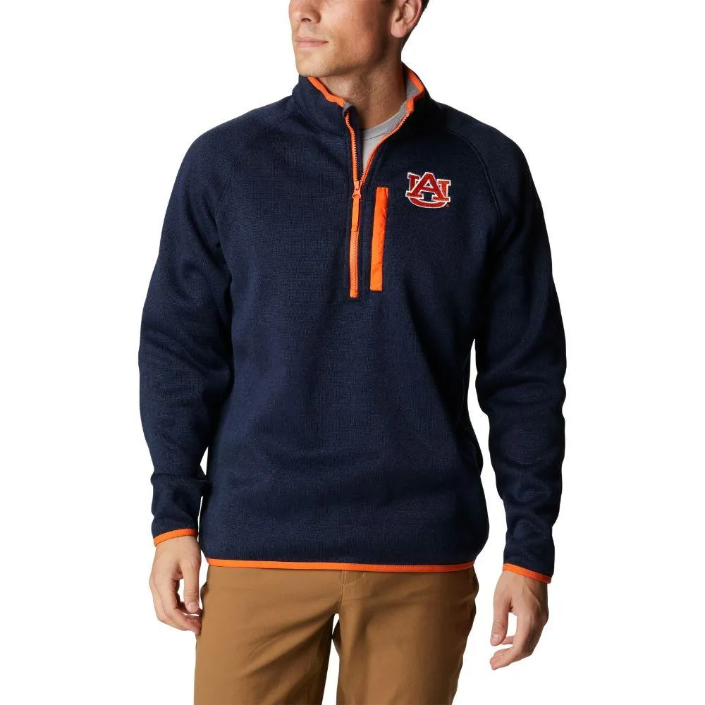 Aub | Auburn Columbia Men's Canyon Point 1/2 Zip Pullover Alumni Hall