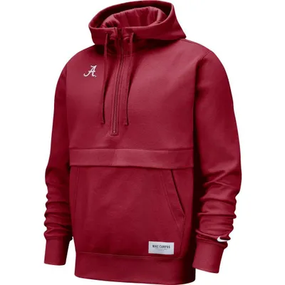 Bama | Alabama Nike Men's College Club Fleece 1/2 Zip Hoodie Alumni Hall