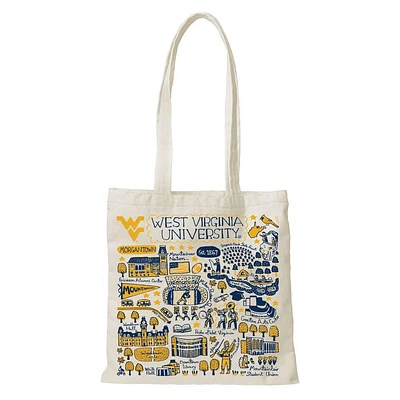West Virginia Julia Gash Slim Canvas Tote