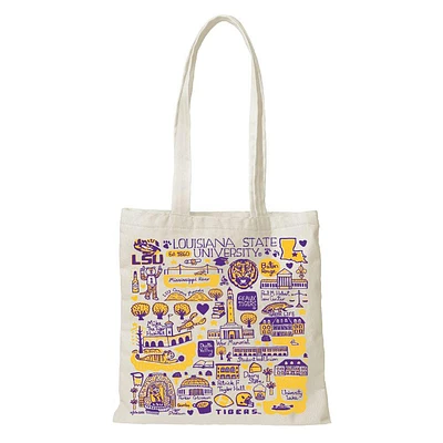 LSU Julia Gash Slim Canvas Tote