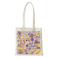 LSU Julia Gash Slim Canvas Tote
