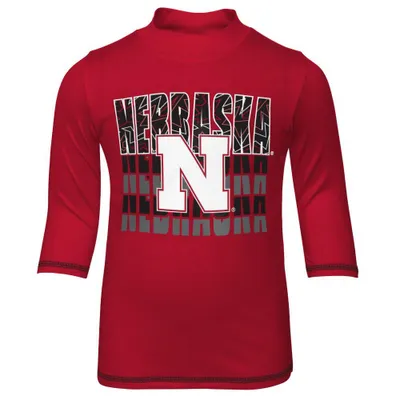 Huskers | Nebraska Gen2 Kids Slip N Slide Rash Guard Shirt Alumni Hall