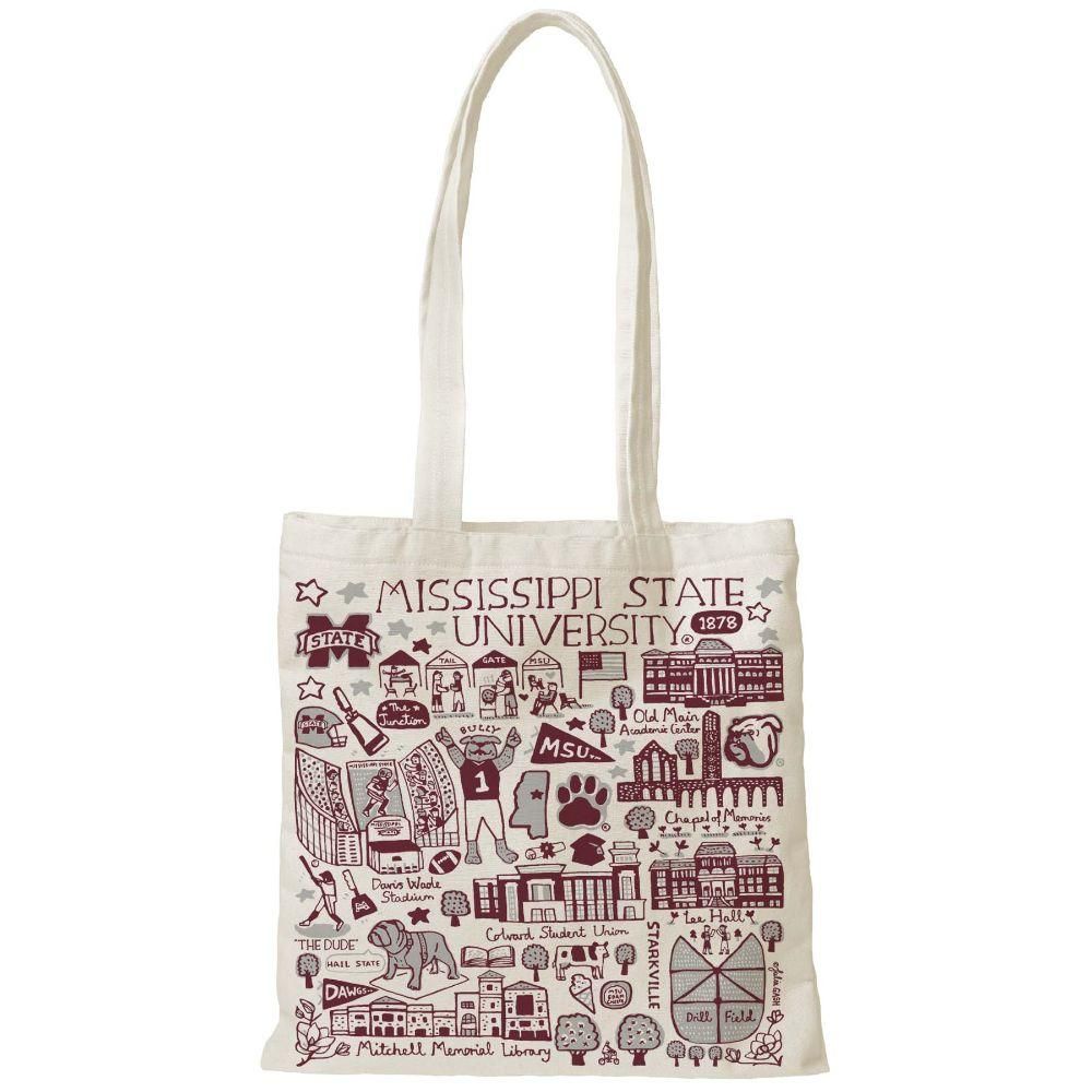  Bulldogs | Mississippi State Julia Gash Slim Canvas Tote | Alumni Hall