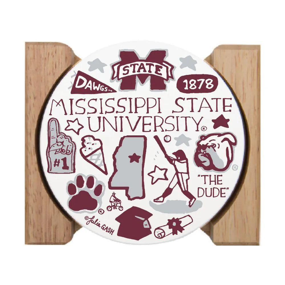  Bulldogs | Mississippi State Julia Gash Drink Coasters (4 Pack) | Alumni Hall