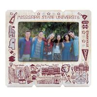 Mississippi State Julia Gash 4 X 6 Distressed Frame