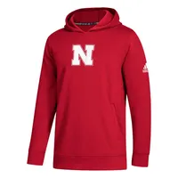 Huskers | Nebraska Adidas Youth Fleece N Logo Hoodie Alumni Hall