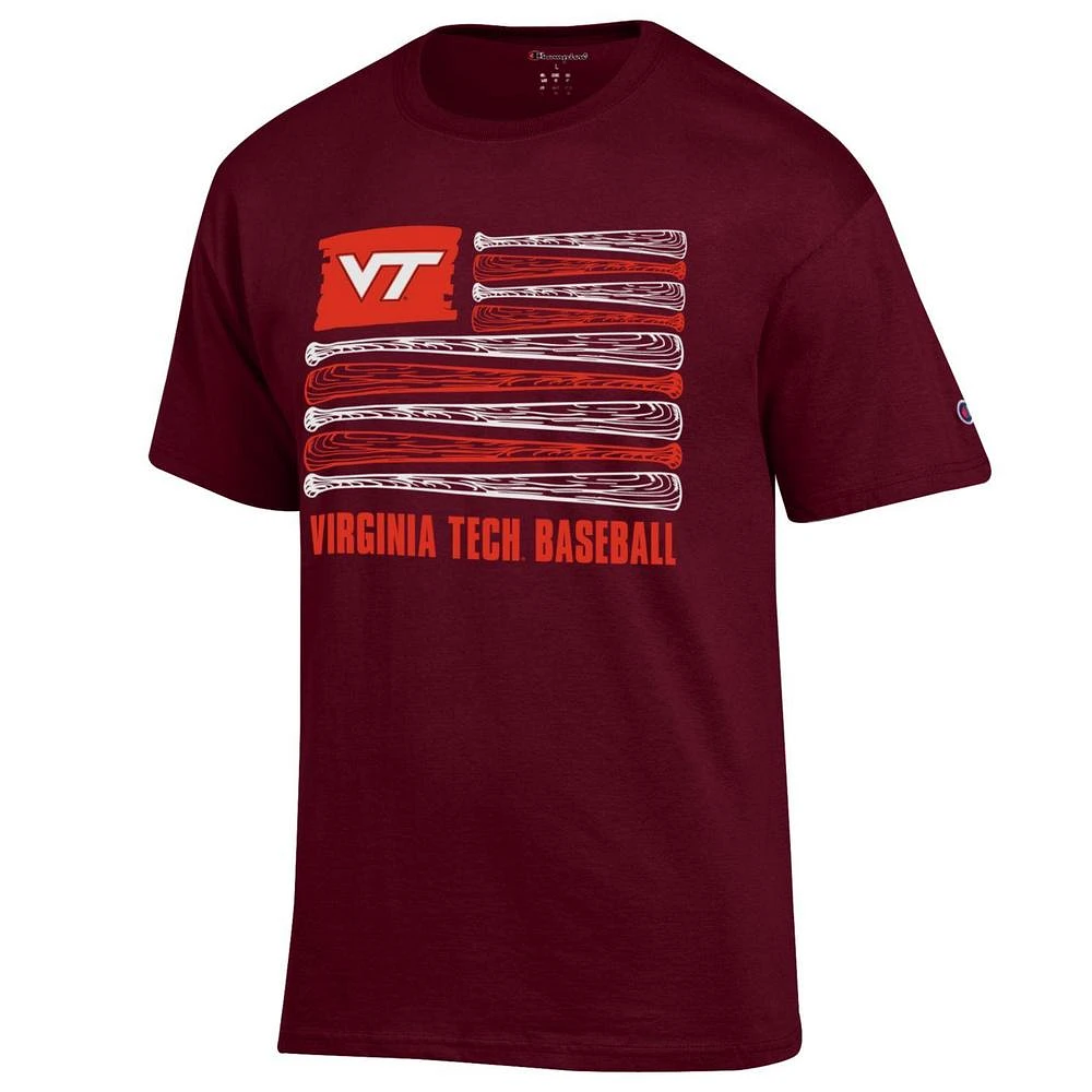 Virginia Tech Champion Men's Baseball Flag Tee