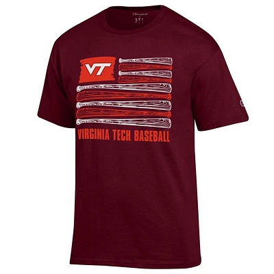 Virginia Tech Champion Men's Baseball Flag Tee