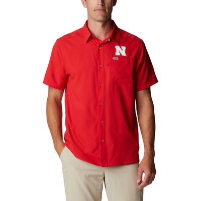 Huskers | Nebraska Columbia Slack Tide Camp Shirt Alumni Hall