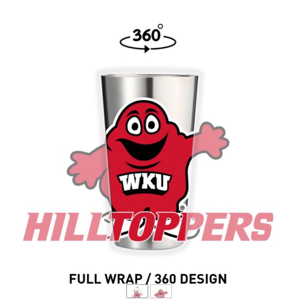  Wku | Western Kentucky Stainless Steel Pint Tumbler | Alumni Hall