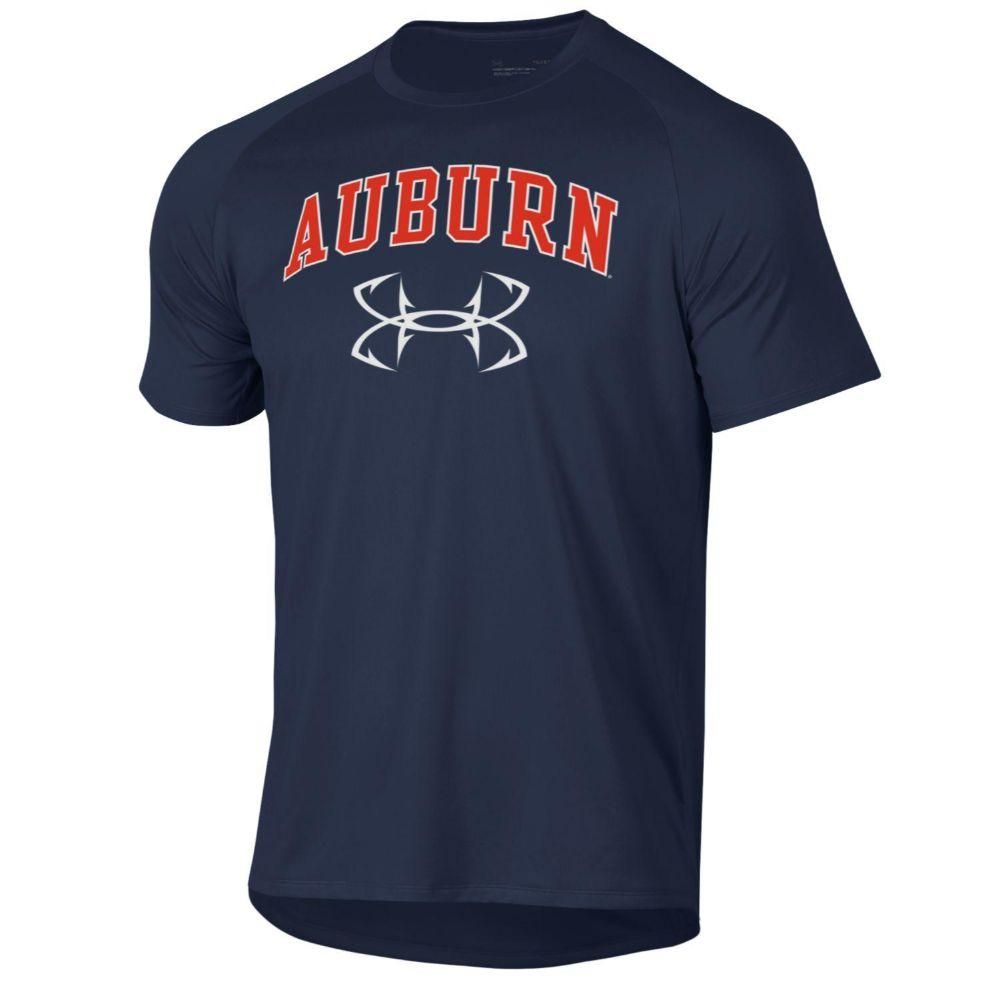 Alumni Hall Aub  Auburn Under Armour Fish Logo Tech Short Sleeve