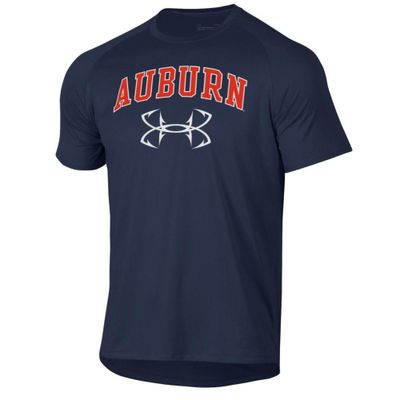 Aub | Auburn Under Armour Fish Logo Tech Short Sleeve Tee Alumni Hall