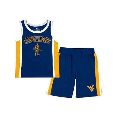 Wvu | West Virginia Colosseum Toddler Do Right Jersey Tank And Short Set Alumni Hall