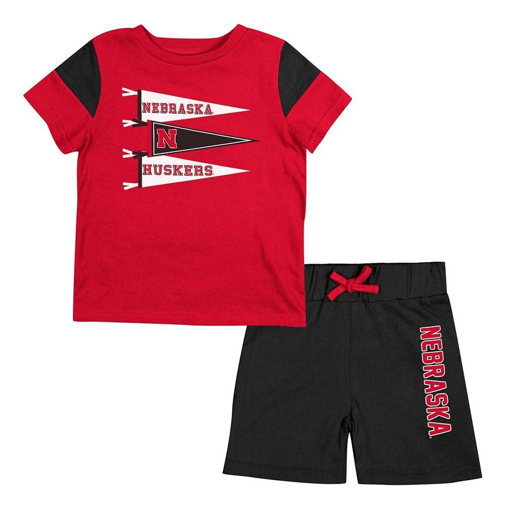 Huskers | Nebraska Colosseum Infant Herman Tee And Short Set Alumni Hall