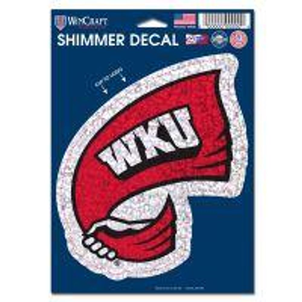  Wku | Western Kentucky Shimmer Decal | Alumni Hall