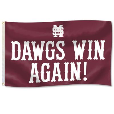  Bulldogs | Mississippi State Baseball Dawgs Win Again House Flag (3 Ft X 5 Ft) | Alumni Hall