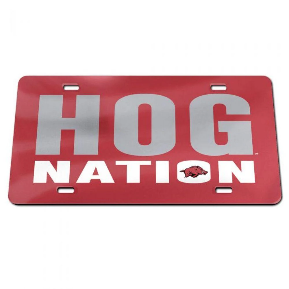Arkansas Glitter Hog Nation License Plate