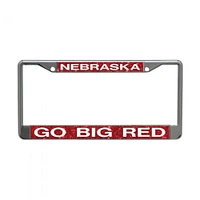 Nebraska Go Big Red Glitter License Frame