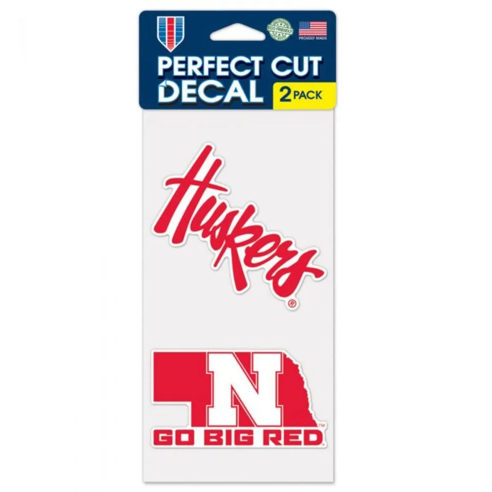  Huskers | Nebraska Decal 2- Pack | Alumni Hall