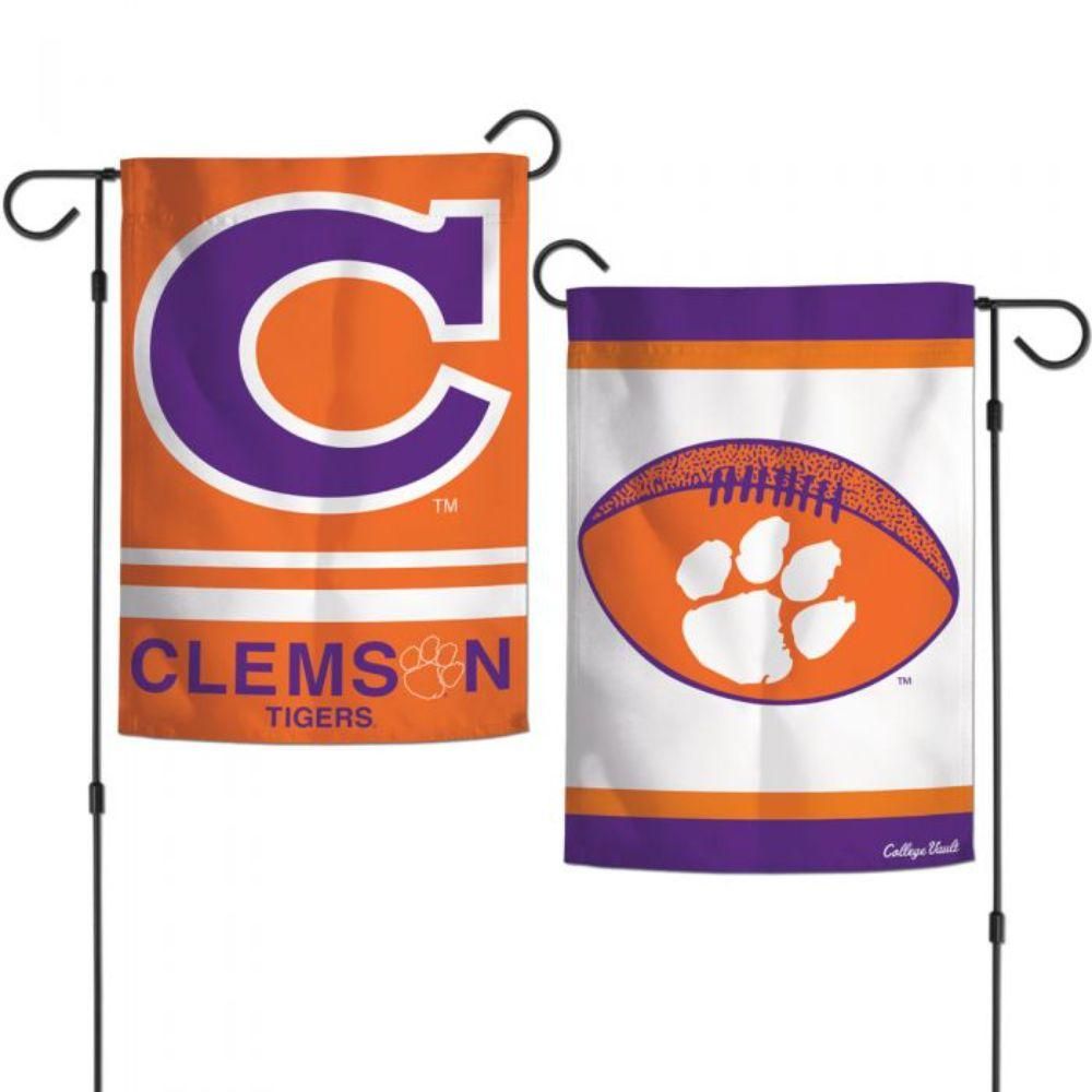  Clemson | Clemson 2- Sided Garden Flag | Alumni Hall