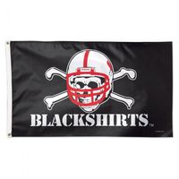  Huskers | Nebraska Blackshirts House   Flag | Alumni Hall