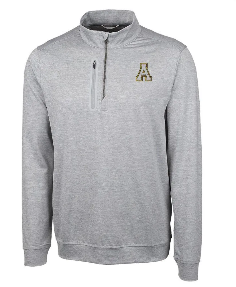 App | Appalachian State Cutter & Amp ; Buck Big Tall Stealth 1/2 Zip Pullover Alumni Hall