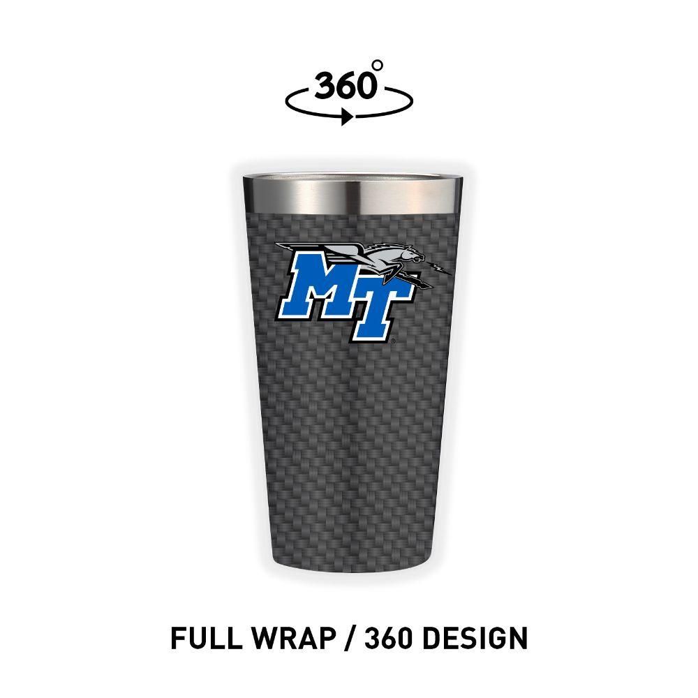  Mtsu | Mtsu 16oz Carbon Fiber Pint Glass | Alumni Hall