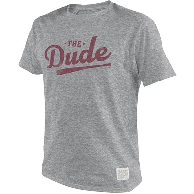 Mississippi State Retro Brand The Dude Script Streaky Tee