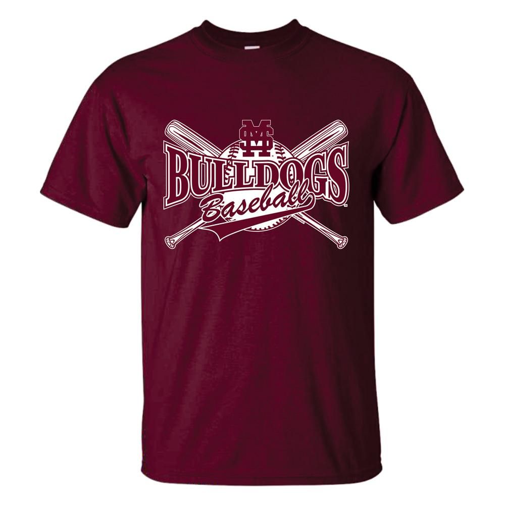 Bulldogs | Mississippi State Script Crossbats Short Sleeve Tee Alumni Hall