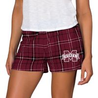 Bulldogs | Mississippi State College Concepts Women's Ultimate Flannel Shorts Alumni Hall