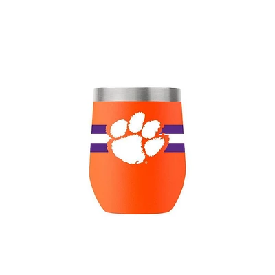 Clemson 12oz Stemless Stripe Tumbler