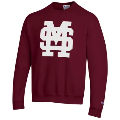 Bulldogs | Mississippi State Champion Baseball Interlock Logo Crew Sweatshirt Alumni Hall