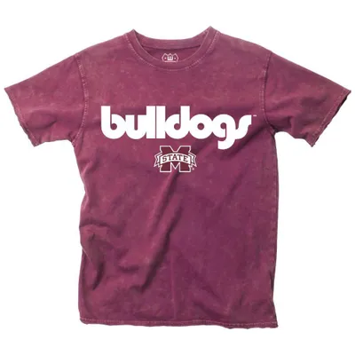 Bulldogs | Mississippi State Youth Raw Edge Faded Short Sleeve Tee Alumni Hall