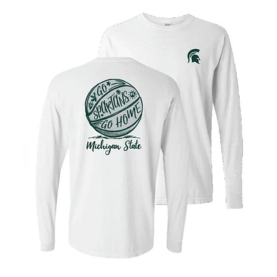 Michigan State Summit Basketball Long Sleeve Comfort Colors Tee