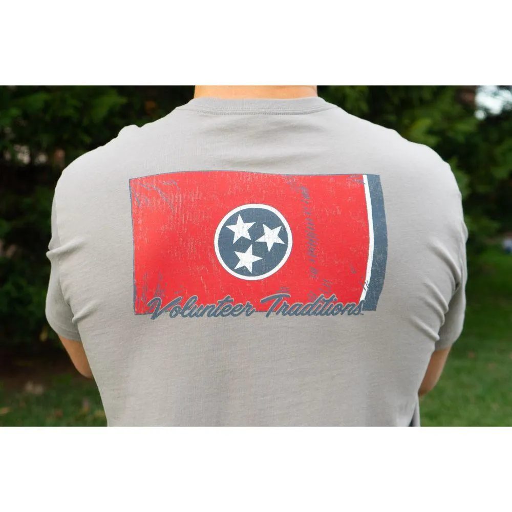 Ah | Volunteer Traditions Tennessee State Flag Pocket Tee Alumni Hall