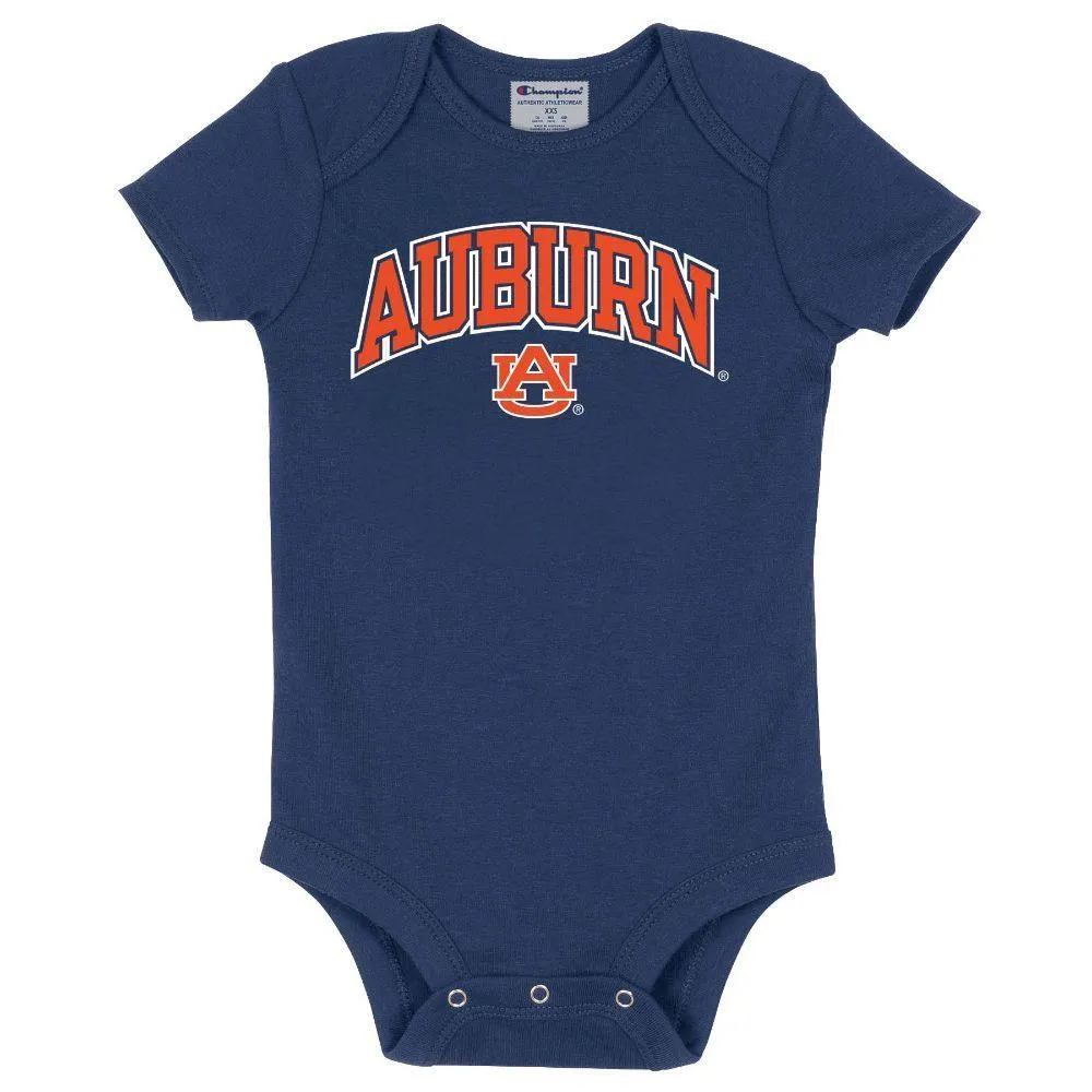 Aub | Auburn Champion Infant Short Sleeve Bodysuit Alumni Hall