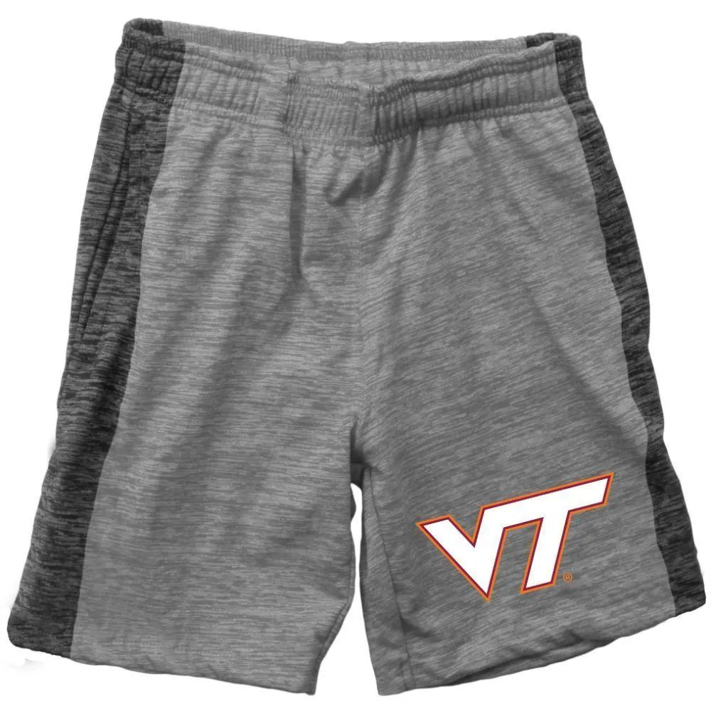 Hokies | Virginia Tech Wes And Willy Kids Cloudy Yarn Inset Stripe Short Alumni Hall