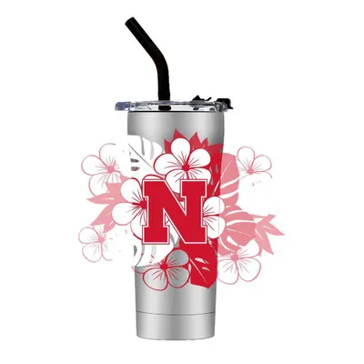  Huskers | Nebraska Floral Straw Tumbler | Alumni Hall