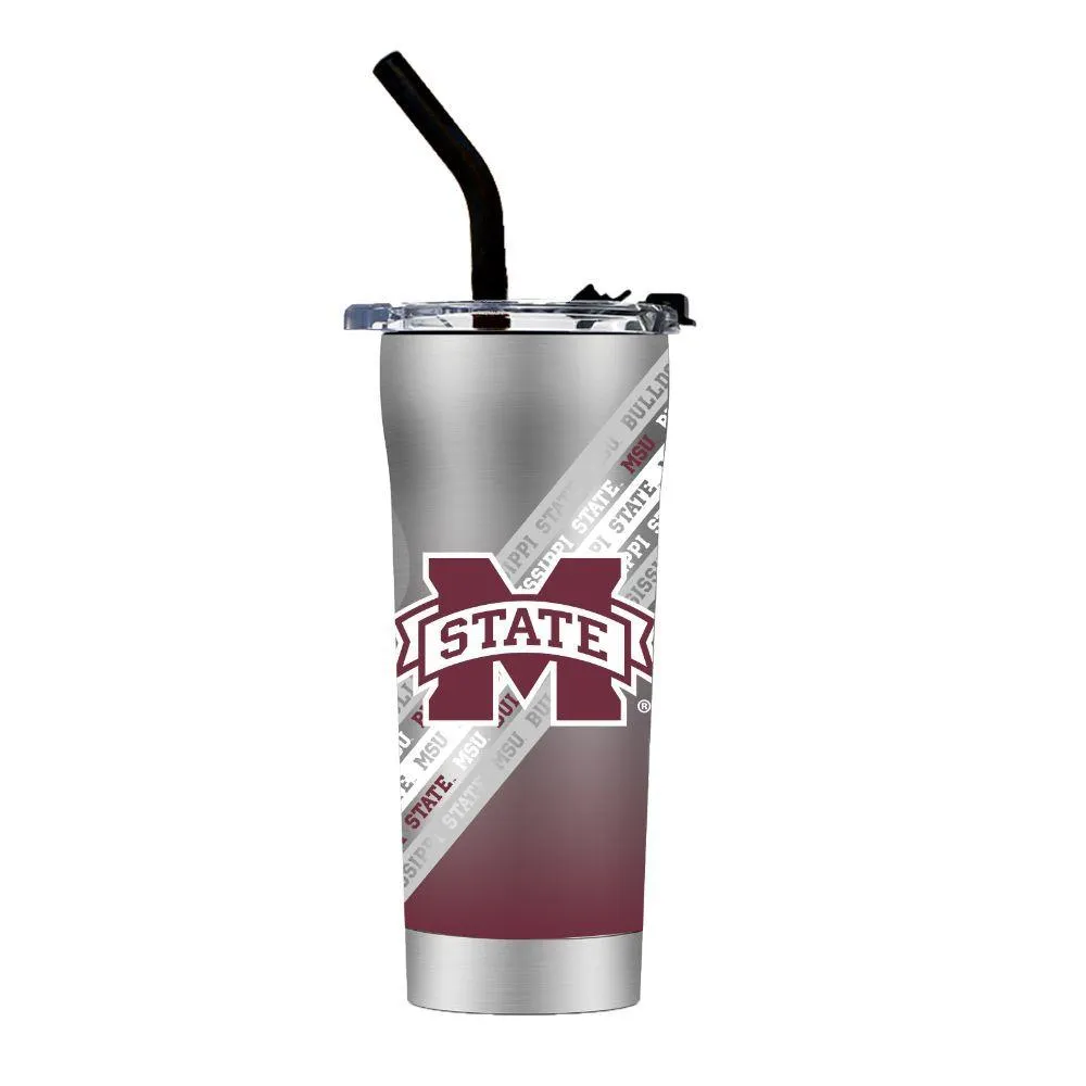  Bulldogs | Mississippi State Stripe Straw Tumbler | Alumni Hall