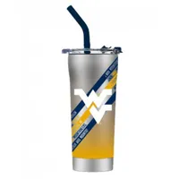  Wvu | West Virginia Stripe Straw Tumbler | Alumni Hall