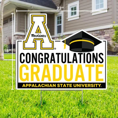  App | Appalachian State Congratulations Graduate Lawn Sign | Alumni Hall