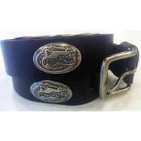 Florida Gator Logo Concho Belt (Brown)