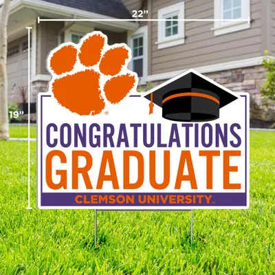  Clemson | Clemson Congratulations Graduate Lawn Sign | Alumni Hall