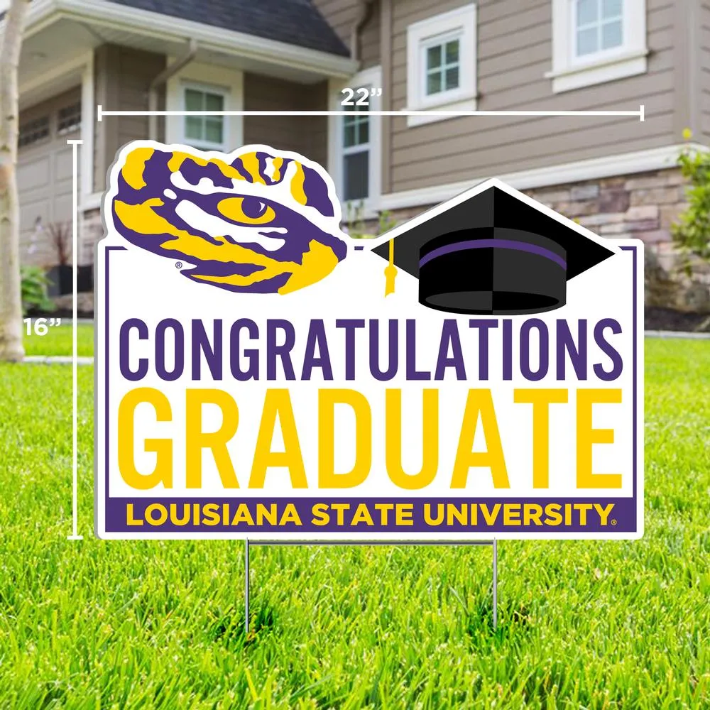  Lsu | Lsu Congratulations Graduate Lawn Sign | Alumni Hall