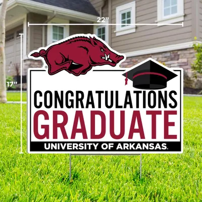  Razorbacks | Arkansas Congratulations Graduate Lawn Sign | Alumni Hall