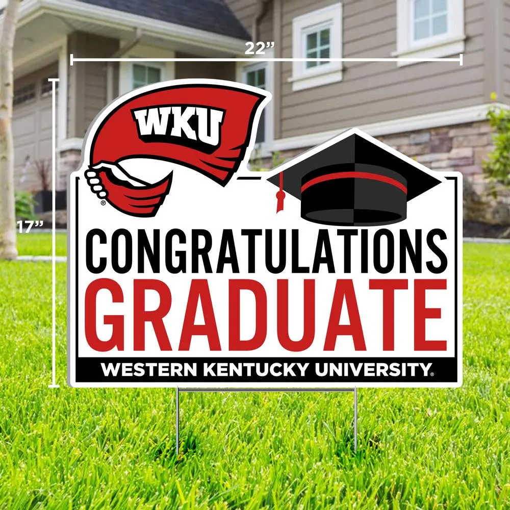  Wku | Western Kentucky Congratulations Graduate Lawn Sign | Alumni Hall