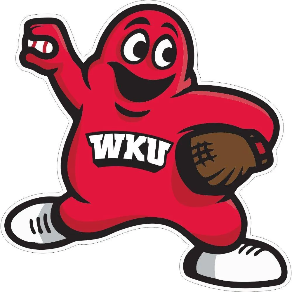  Wku | Western Kentucky Big Red Pitching 3 Inch Decal | Alumni Hall