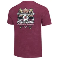 Fsu | Florida State Patterned Baseball Shield Short Sleeve Soft Wash Tee Alumni Hall